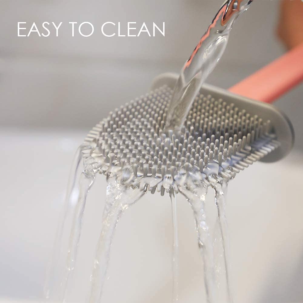 Toilet Brush and Holder Set for Bathroom, Flexible Toilet Cleaning Bowl Brush Head with Silicone Bristles, Compact Size for Storage and Organization (Multicolor) - Image 2