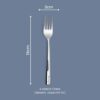 Buy 6 Pieces Stainless Steel Table Forks Set for Home & Kitchen, Fruit Fork, Dining Table, Shiny and Sturdy Handle Big Fork 18 cm, Silver - Image 3