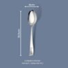Buy 6 Pieces Stainless Steel Table Spoon Set for Home & Kitchen, 18.5 cm Long, Tea, Coffee, Sugar, Condiments & Spices, Dining Tableware Set, Silver - Image 3