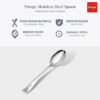 Stainless Steel Spoons Set of 12, Dinner Spoon Length 16cm, Food Grade Silverware for Home & Kitchen- Mirror Polished, 12 Silver Spoons - Image 5