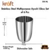 Buy Stainless Steel Glass Set of 6-300ml Each | Mirror Polish, Food Grade | Scratch Resistant, Serving Glass | for Water Juice - 2 Year Warranty (Silver) Online at Low Prices in India - Image 2