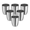 Buy Stainless Steel Glass Set of 6-300ml Each | Mirror Polish, Food Grade | Scratch Resistant, Serving Glass | for Water Juice - 2 Year Warranty (Silver) Online at Low Prices in India - Image 6