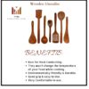 7 PCS Wooden Spoons and Spatula for Cooking, Sleek, Sold and Non-Stick Cookware for Home Use and Kitchen Décor Online at Low Prices in India - - Image 7