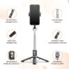 100 cm Selfie Stick with Tripod | Bluetooth Remote | Compatible with Most Smartphones | Ideal for Selfies, Makeup, Vlogging and Portrait Shots, Black - Image 4