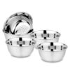 Stainless Steel Heavy Gauge Bowl/Wati Set With Mirror Finish And Flower Printed Design [10.5 Cm, Set Of 6 Piece], 200 ML - Image 2