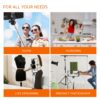 100 cm Selfie Stick with Tripod | Bluetooth Remote | Compatible with Most Smartphones | Ideal for Selfies, Makeup, Vlogging and Portrait Shots, Black - Image 6