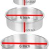 3-Piece Premium Silver Round Aluminium Cake Tin Set - 4, 5, 6 Inch Diameter x 2 Inch Height - Professional-Grade, Durable Bakeware for Perfect Cakes - Image 2