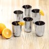 Buy Stainless Steel Glass Set of 6-300ml Each | Mirror Polish, Food Grade | Scratch Resistant, Serving Glass | for Water Juice - 2 Year Warranty (Silver) Online at Low Prices in India - Image 3