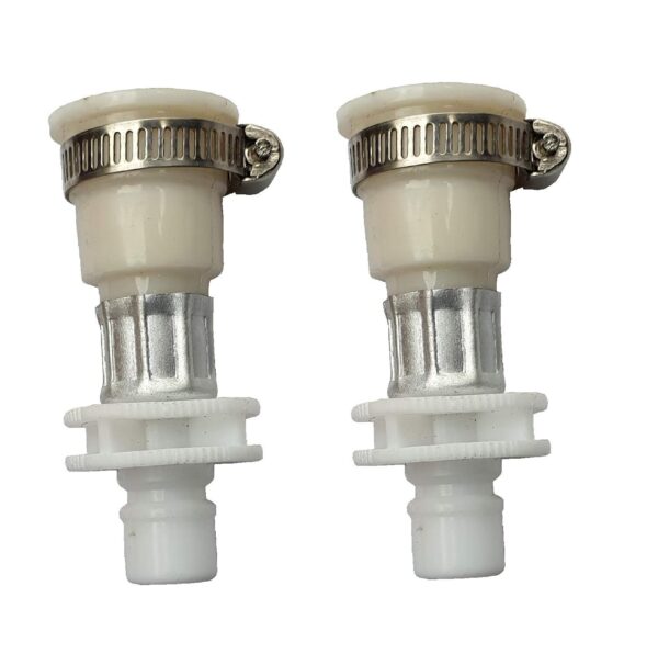 Fully Automatic Washing Machine Tap Connector, Durable Tap Adapter for Washing Machine Pipe, Tap Connector for Water Pipe, Easy Install Washing Machine Tap Adapter - White (Pack of 2)