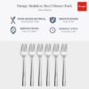 Buy 6 Pieces Stainless Steel Table Forks Set for Home & Kitchen, Fruit Fork, Dining Table, Shiny and Sturdy Handle Big Fork 18 cm, Silver - Image 6