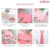 Silicone Body Back Scrubber Double Side Bathing Body Brush for Skin Deep Cleaning Massage, Dead Skin Removal Exfoliating Belt for Shower, Easy to Clean (BODY BACK BELT SCRUBBER) - Image 4