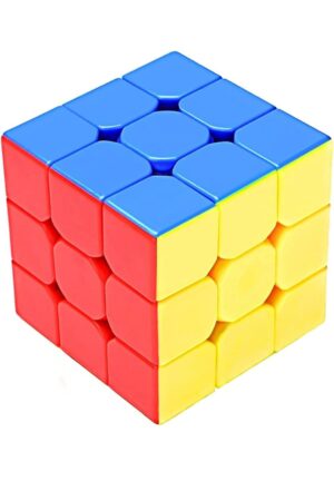 Cubes 3X3 High Speed Sticker Less Magic Puzzle Cube Game Toy Pack of 1,Multicolor,for Kid